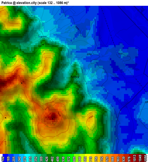 Patrica elevation map