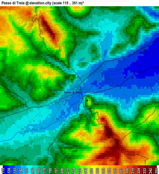 Passo di Treia elevation map