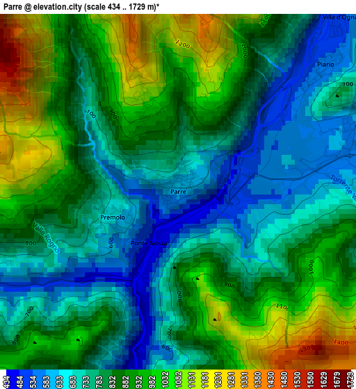 Parre elevation map