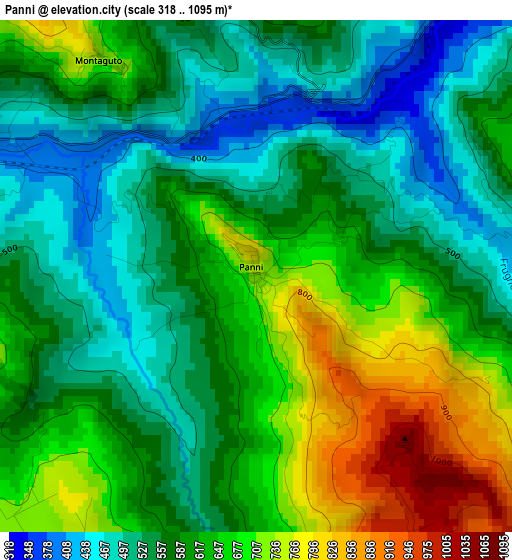 Panni elevation map