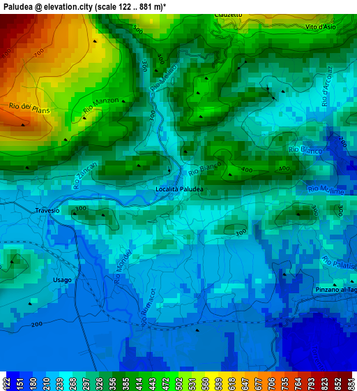 Paludea elevation map