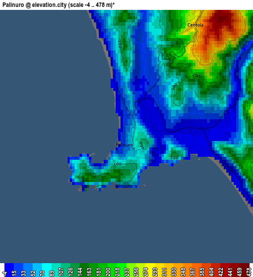 Palinuro elevation map