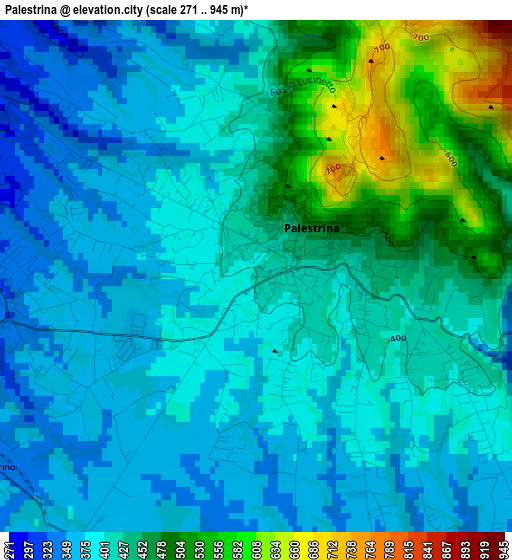 Palestrina elevation map