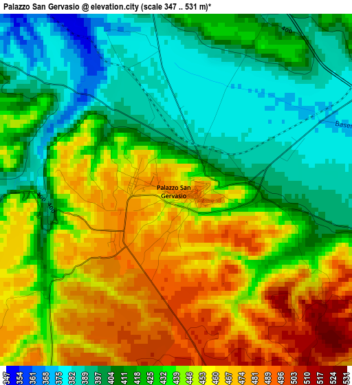 Palazzo San Gervasio elevation map