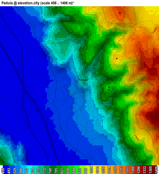 Padula elevation map