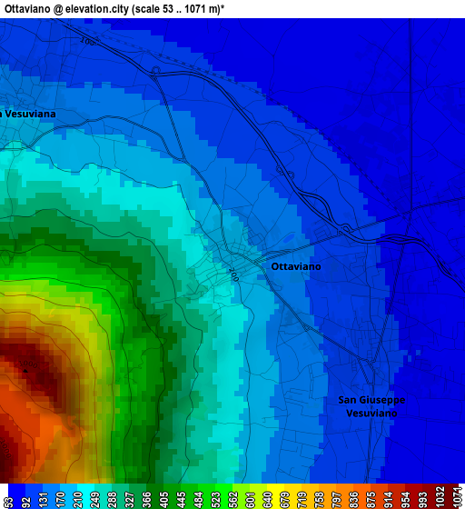 Ottaviano elevation map