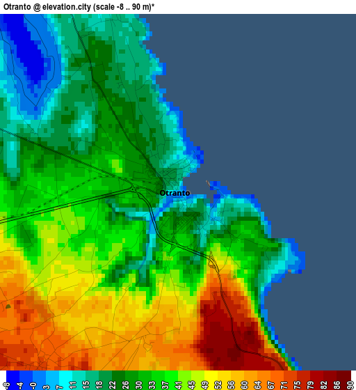 Otranto elevation map