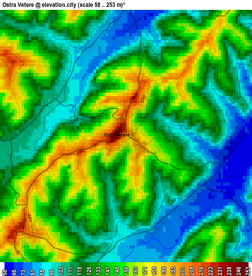 Ostra Vetere elevation map