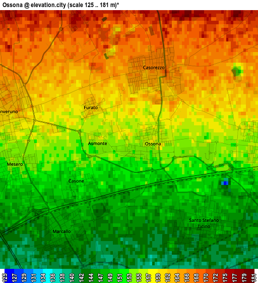 Ossona elevation map