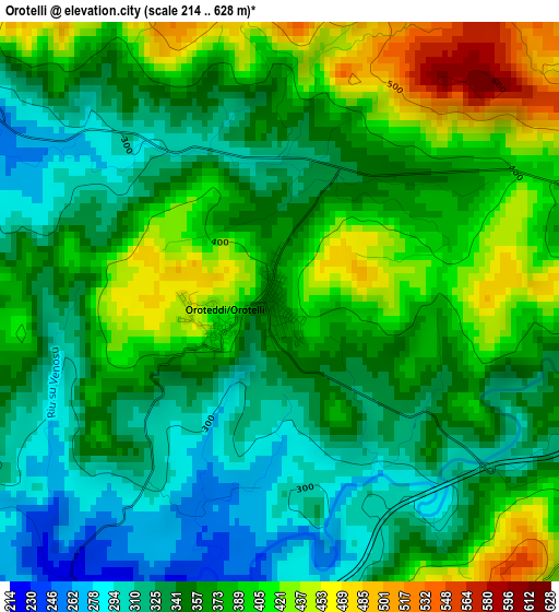 Orotelli elevation map