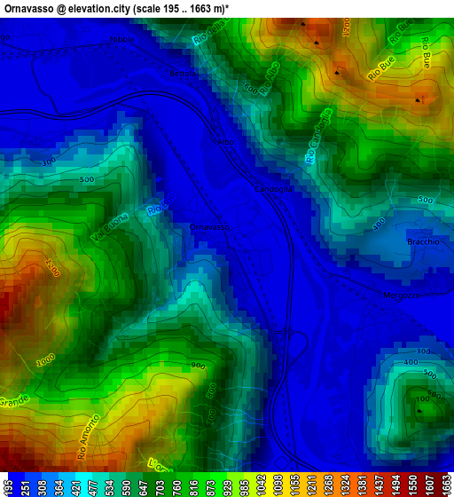 Ornavasso elevation map