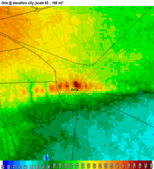 Oria elevation map