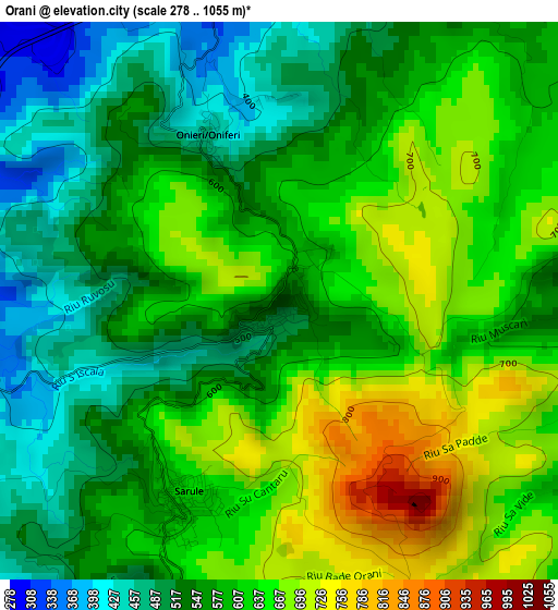 Orani elevation map