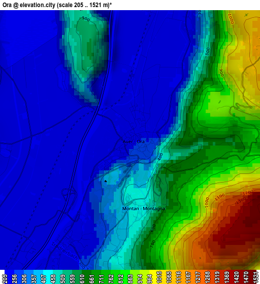 Ora elevation map