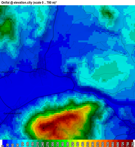 Onifai elevation map