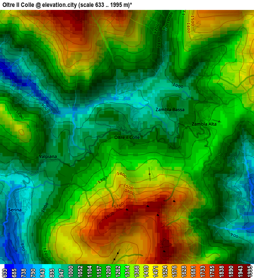 Oltre Il Colle elevation map