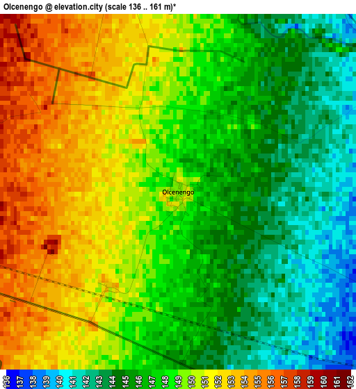 Olcenengo elevation map