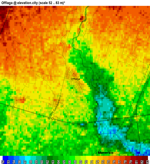 Offlaga elevation map