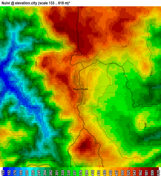 Nulvi elevation map