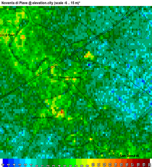 Noventa di Piave elevation map