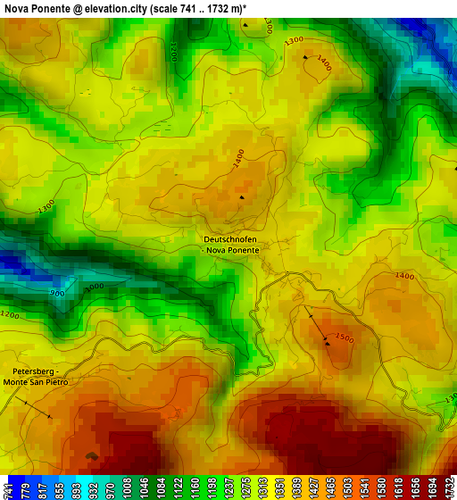 Nova Ponente elevation map