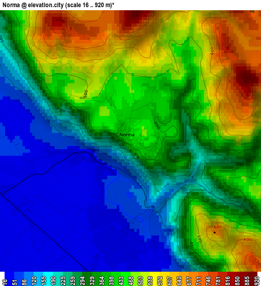 Norma elevation map