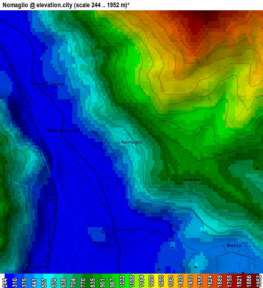 Nomaglio elevation map