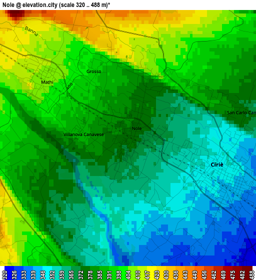 Nole elevation map