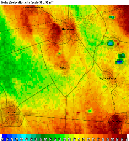 Noha elevation map