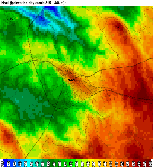 Noci elevation map