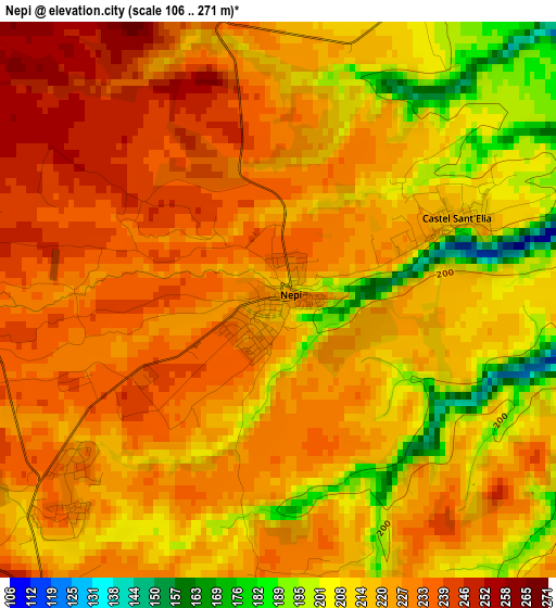 Nepi elevation map