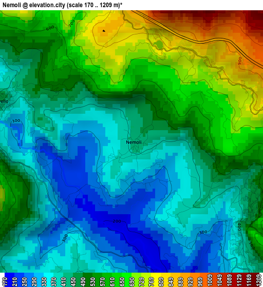 Nemoli elevation map