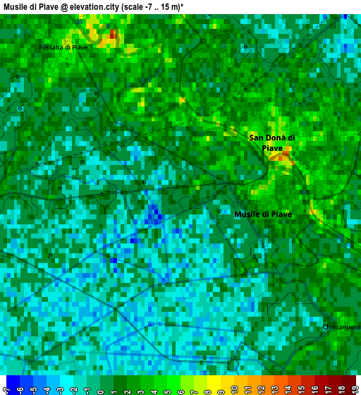 Musile di Piave elevation map