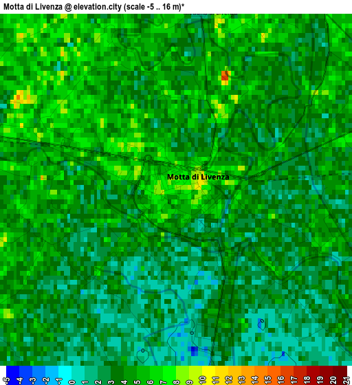 Motta di Livenza elevation map