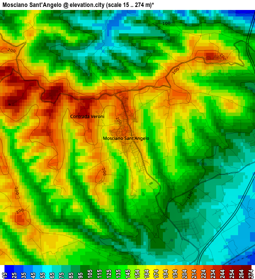 Mosciano Sant'Angelo elevation map