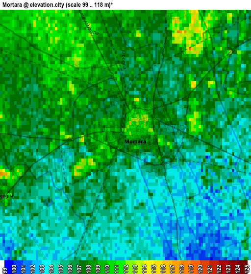 Mortara elevation map