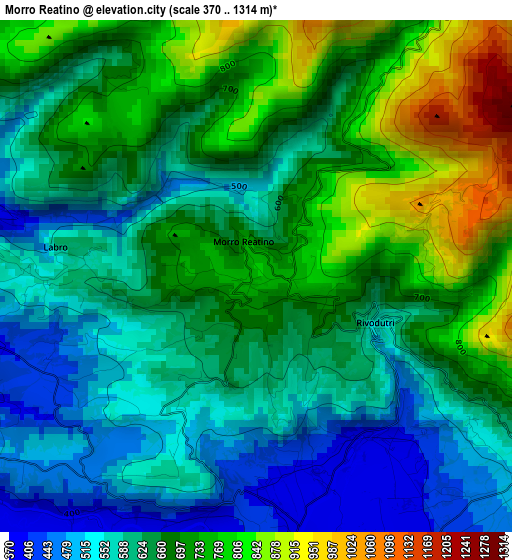 Morro Reatino elevation map