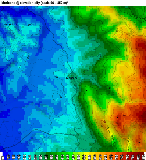 Moricone elevation map