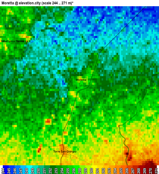 Moretta elevation map