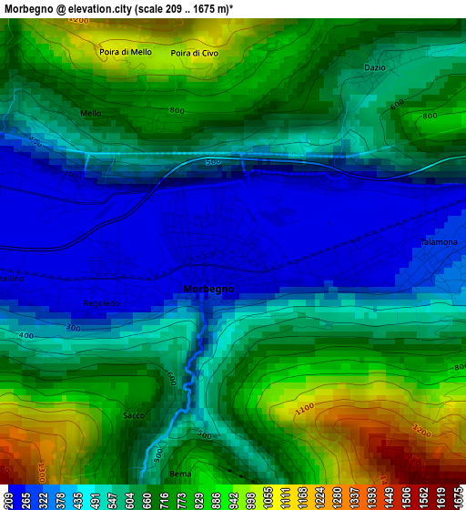 Morbegno elevation map