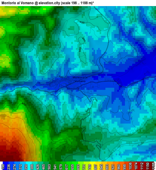 Montorio al Vomano elevation map