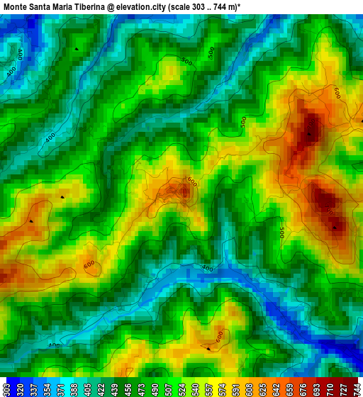 Monte Santa Maria Tiberina elevation map