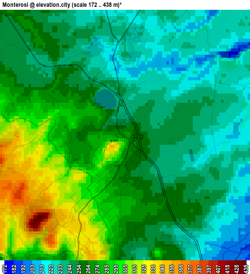 Monterosi elevation map
