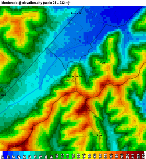 Monterado elevation map