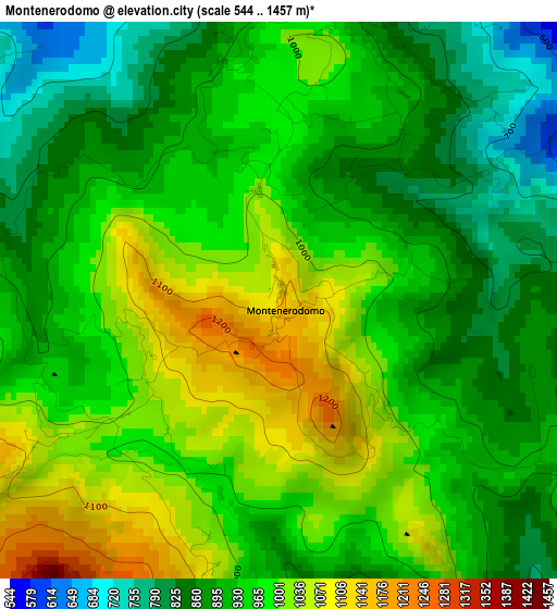 Montenerodomo elevation map