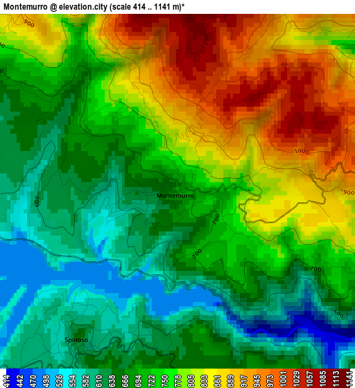 Montemurro elevation map