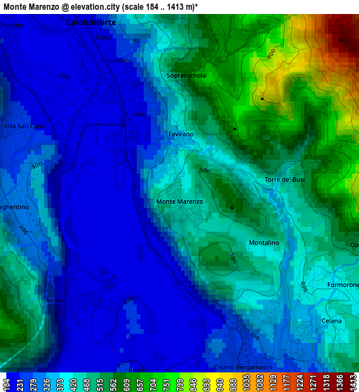 Monte Marenzo elevation map