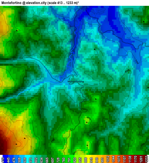 Montefortino elevation map