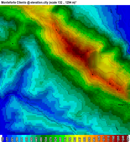 Monteforte Cilento elevation map