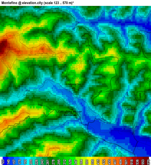 Montefino elevation map